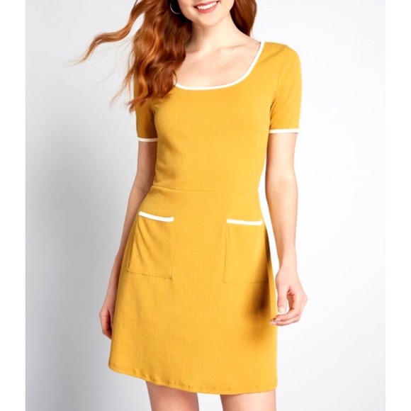 Modcloth Dresses Modcloth Medium Retro 6s 70s Vintage Style Ribbed